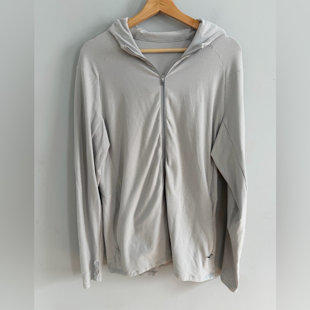 Lululemon Surge Warm Full Zip Heathered Sea Salt Size L